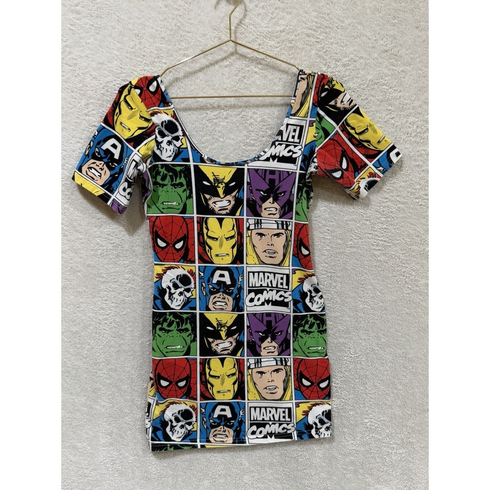 Wet Seal Marvel Comics Fitted Body Con Mini Dress, Size Junior Large Spider Man